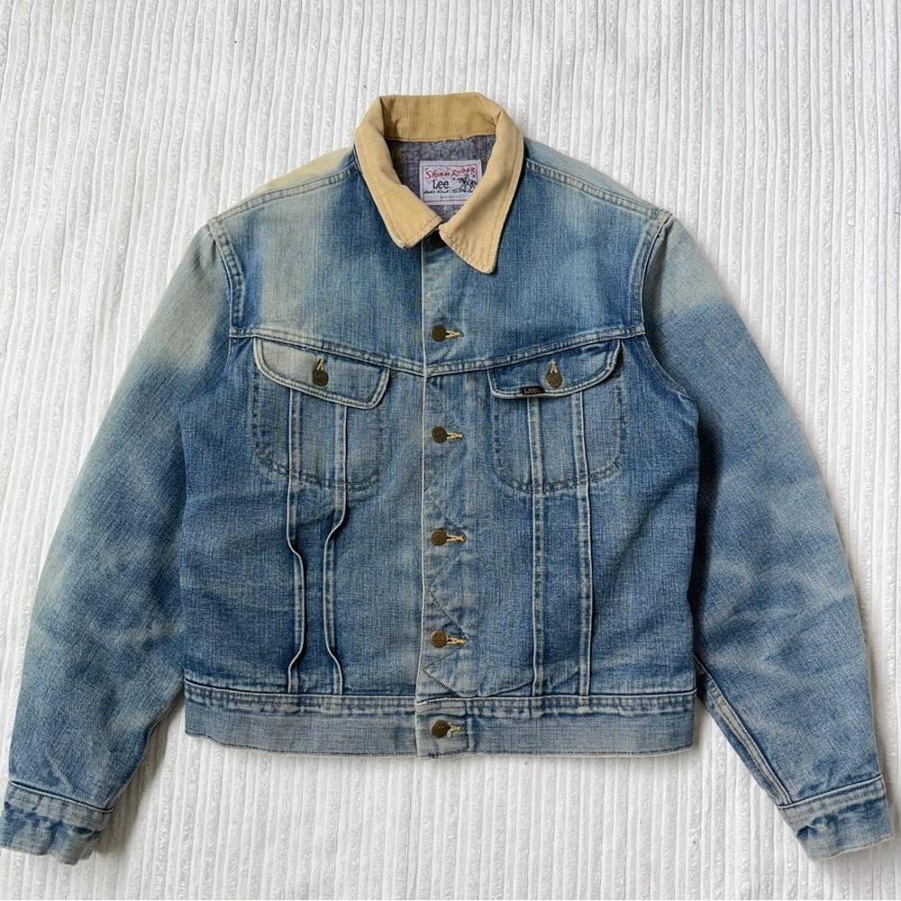 1970’s Lee Stormrider Light Blue Denim Blanket Lined Jacket | Size M